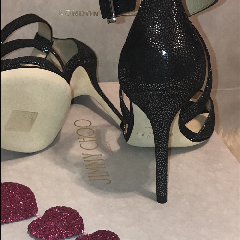 Sold 😉Jimmy choo metallic high heals sandals 🥰 - Picture 6 of 8